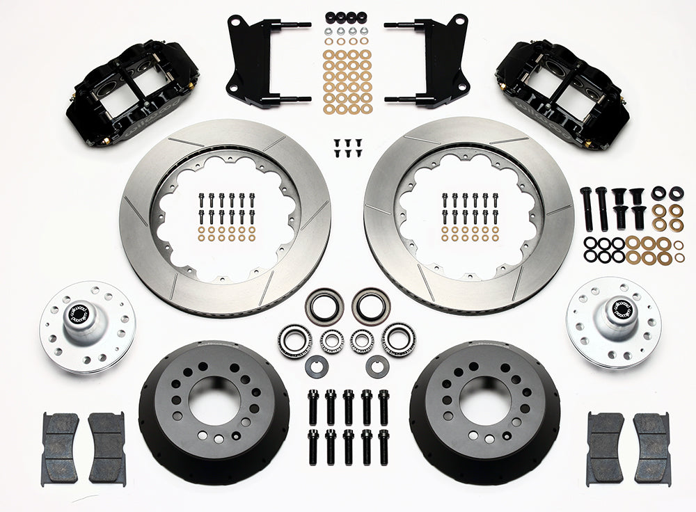 Wilwood - 64–72 GM A-Body | 67–69 GM F-Body | 64–82 Corvette | With Ridetech Spindles -  Forged Narrow Superlite 6R Dust-Seal Big Brake Front Brake Kit (Hub) - 14 Inch