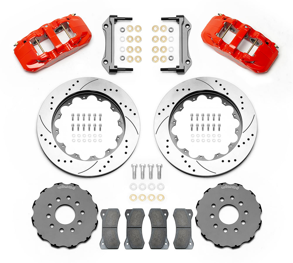 Wilwood - 1964–1981 A/F/X-Body, 1963–1982 Corvette, 1964–1970 Mustang | Ridetech, Art Morrison, Detroit Speed - AERO6 Big Brake Front Brake Kit - 14 inch