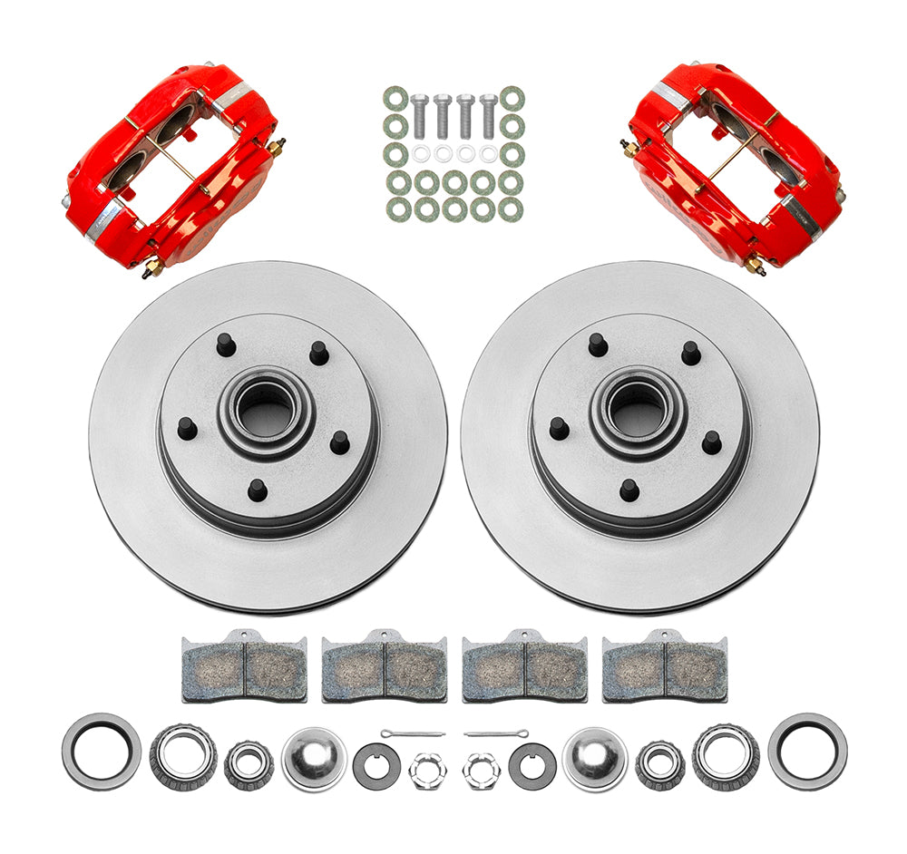Wilwood - 1964–74 A/F/X-Body | Buick, Chevy, Olds, Pontiac, GMC | Apollo, Camaro, Chevelle, El Camino, Nova, Cutlass, GTO, Firebird - Forged Narrow Superlite 6R Big Brake Front Brake Kit (Hub) - 11 Inch
