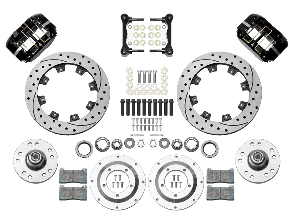 Wilwood - 1964–74 A/F/X-Body | Buick, Chevy, Olds, Pontiac, GMC | Apollo, Camaro, Chevelle, El Camino, Nova, Cutlass, GTO, Firebird - Dynapro Radial Big Brake Front Brake Kit (Hub) - 11.75 Inch