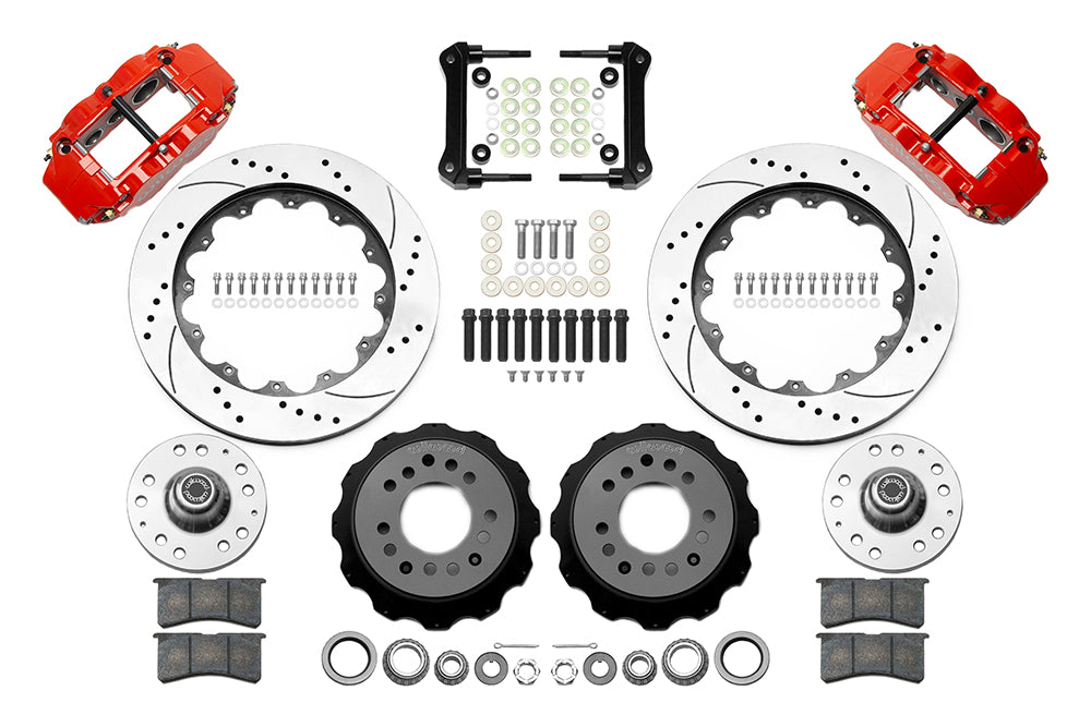 Wilwood - 1964–74 A/F/X-Body | Buick, Chevy, Olds, Pontiac, GMC | Apollo, Camaro, Chevelle, El Camino, Nova, Cutlass, GTO, Firebird - Forged Narrow Superlite 6R Big Brake Front Brake Kit (Hub) - 14 Inch