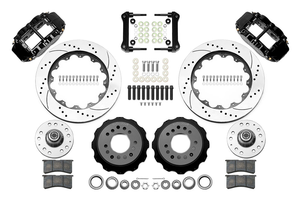 Wilwood - 1964–74 A/F/X-Body | Buick, Chevy, Olds, Pontiac, GMC | Apollo, Camaro, Chevelle, El Camino, Nova, Cutlass, GTO, Firebird - Forged Narrow Superlite 6R Big Brake Front Brake Kit (Hub) - 14 Inch