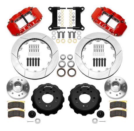 Wilwood - Kit de frenos delanteros grandes Chevy/GMC C10 1963-1986 Forged Narrow Superlite 6R (cubo y rotor de 2 piezas) - Rotores de 13,06 pulgadas