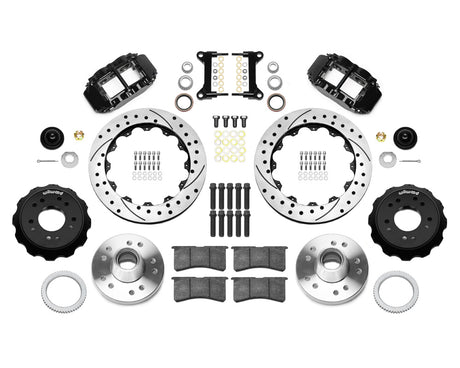 Wilwood - Kit de freno delantero forjado Superlite 6R Big Brake estrecho para Chevy/GMC C1500-OBS 1988-1999 (cubo) - Diámetro del rotor de 13,06 pulgadas