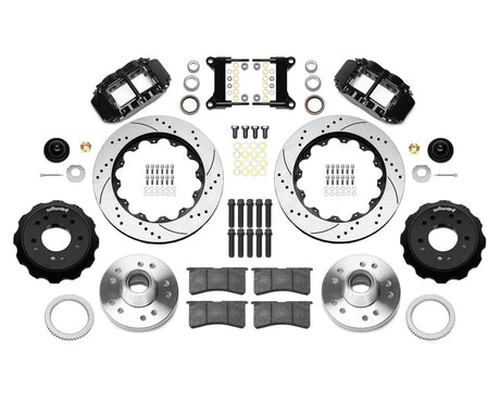 Wilwood - Kit de freno delantero forjado Superlite 6R Big Brake 1988-1999 Chevy/GMC C1500-OBS estrecho (cubo) - Diámetro del rotor de 14 pulgadas