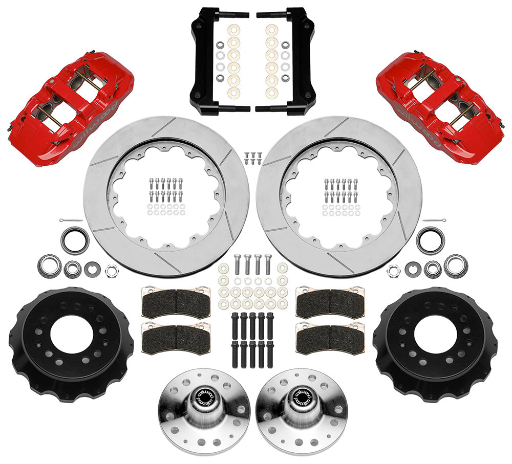Wilwood - 1964–74 A/F/X-Body | Buick, Chevy, Olds, Pontiac, GMC | Apollo, Camaro, Chevelle, El Camino, Nova, Cutlass, GTO, Firebird - AERO6 Big Brake Front Brake Kit - 14 Inch
