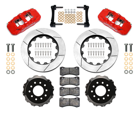 Wilwood - Kit de frenos delanteros grandes AERO6 para ejes DSE Chevy/GMC C10 1973-1986 - Rotores de 14,25 pulgadas