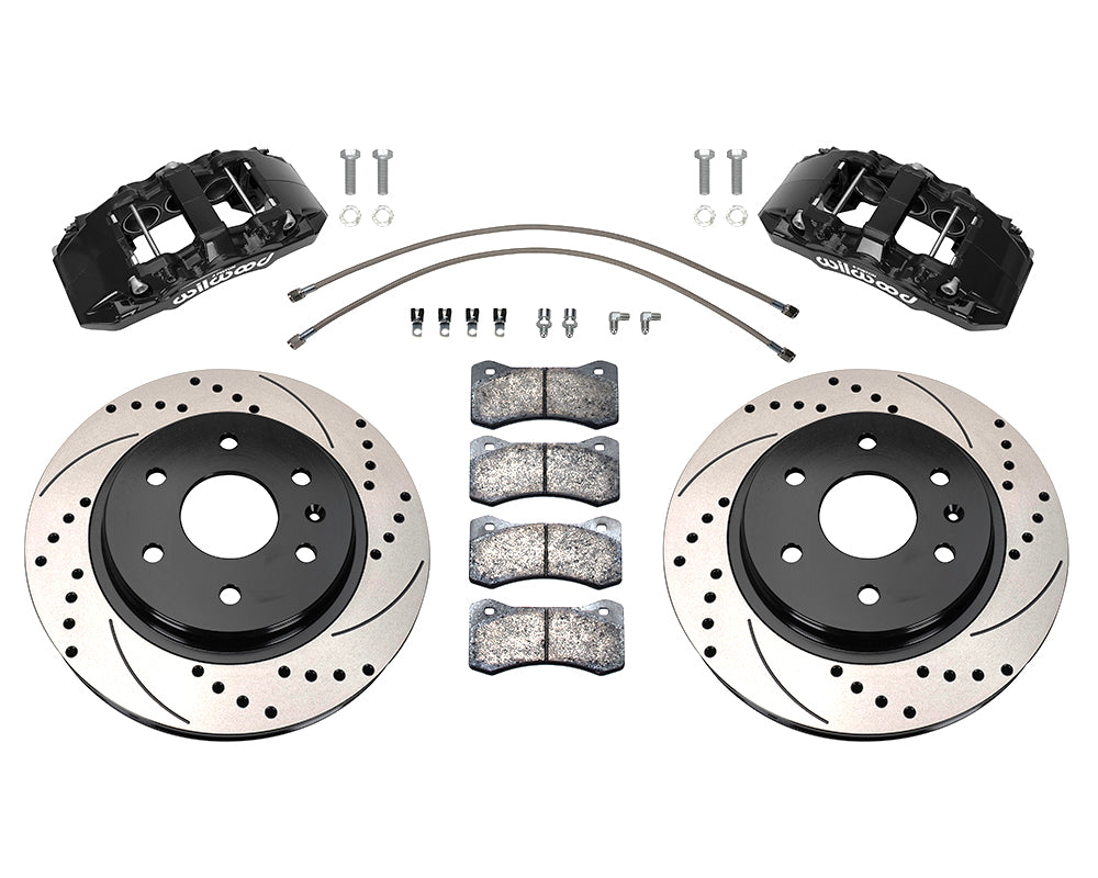 Wilwood - Kit de frenos delanteros grandes AERO6-DM para Chevy/GMC Silverado 1500 1999-2018 - Rotores de 13,36 pulgadas