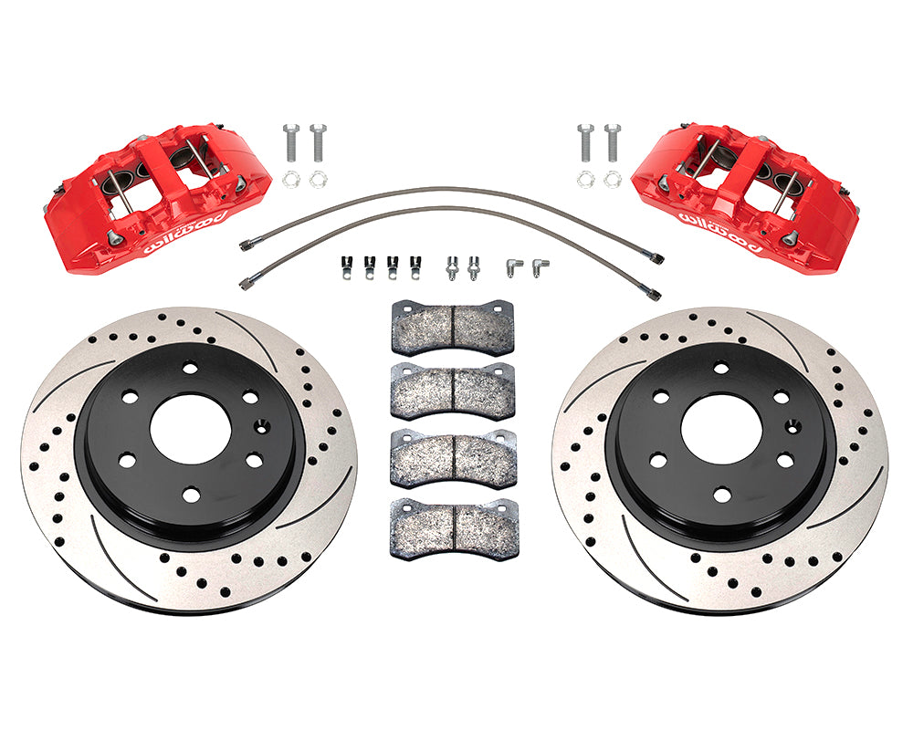 Wilwood - Kit de frenos delanteros grandes AERO6-DM para Chevy/GMC Silverado 1500 1999-2018 - Rotores de 13,36 pulgadas