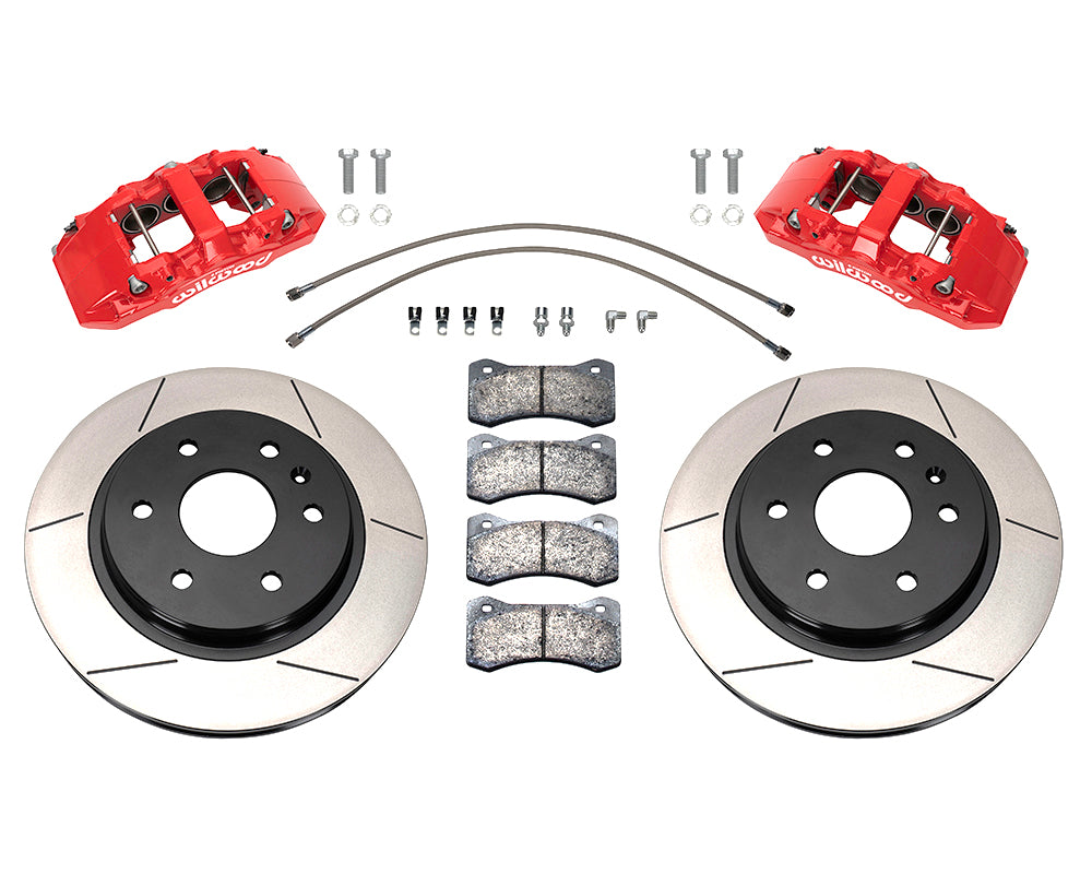 Wilwood - Kit de frenos delanteros grandes AERO6-DM para Chevy/GMC Silverado 1500 1999-2018 - Rotores de 13,36 pulgadas