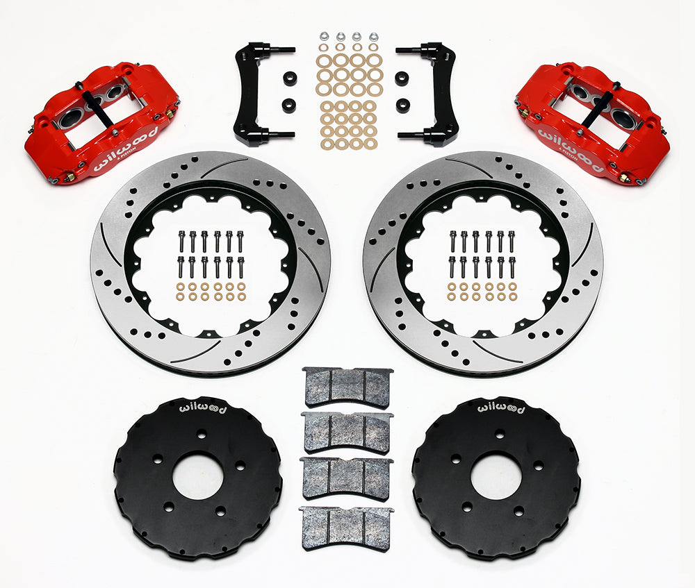 Wilwood - 1964–1981 A/F/X-Body, 1963–1982 Corvette, 1964–1970 Mustang | Ridetech, Art Morrison, Detroit Speed - Forged Narrow Superlite 6R Big Brake Front Brake Kit (Hat) - 14 inch