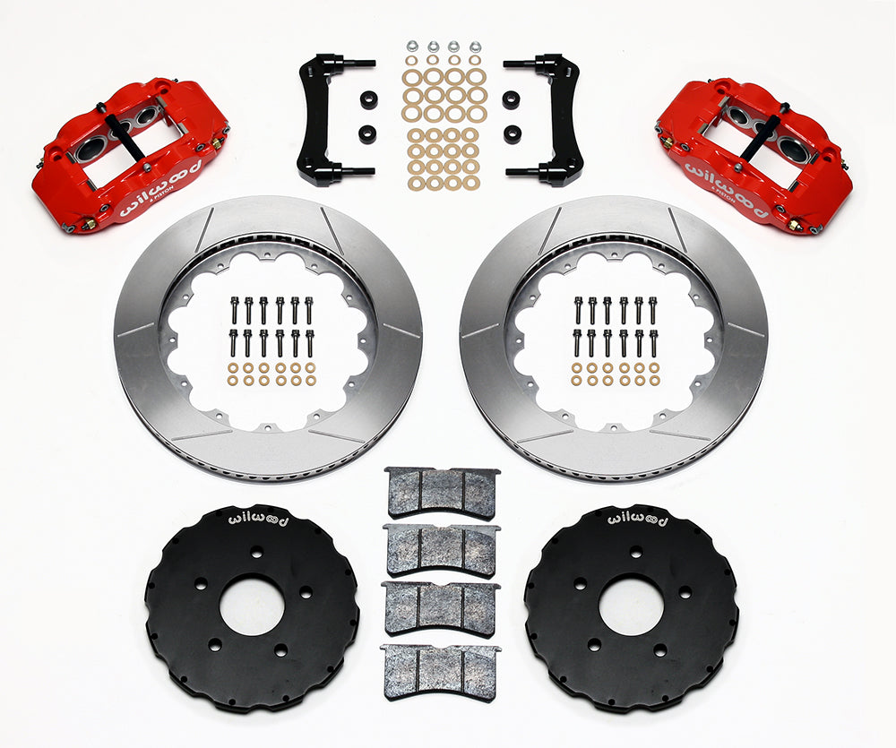 Wilwood - 1964–1981 A/F/X-Body, 1963–1982 Corvette, 1964–1970 Mustang | Ridetech, Art Morrison, Detroit Speed - Forged Narrow Superlite 6R Big Brake Front Brake Kit (Hat) - 14 inch