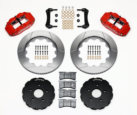 Wilwood - 1964–1981 A/F/X-Body, 1963–1982 Corvette, 1964–1970 Mustang | Ridetech, Art Morrison, Detroit Speed - Forged Narrow Superlite 6R Big Brake Front Brake Kit (Hat) - 14 inch