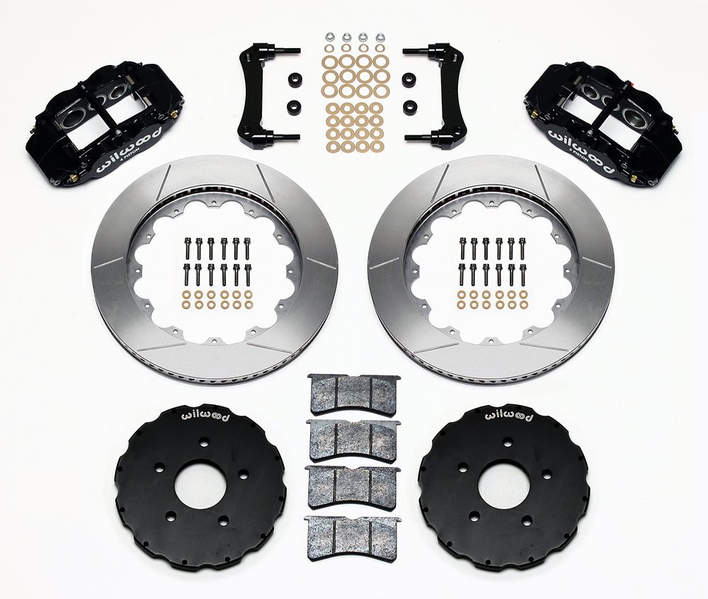 Wilwood - 1964–1981 A/F/X-Body, 1963–1982 Corvette, 1964–1970 Mustang | Ridetech, Art Morrison, Detroit Speed - Forged Narrow Superlite 6R Big Brake Front Brake Kit (Hat) - 14 inch