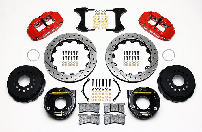 Wilwood - 10/12 Bolt - 2.81 Offset - Forged Narrow Superlite 4R Big Brake Rear Parking Brake Kit - 12.88 Inch - Rear Caliper Mounting