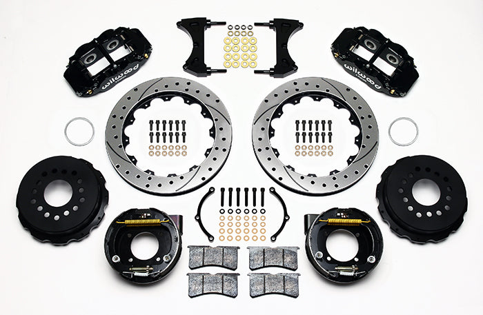 Wilwood - 10/12 Bolt - 2.81 Offset - Forged Narrow Superlite 4R Big Brake Rear Parking Brake Kit - 12.88 Inch - Rear Caliper Mounting