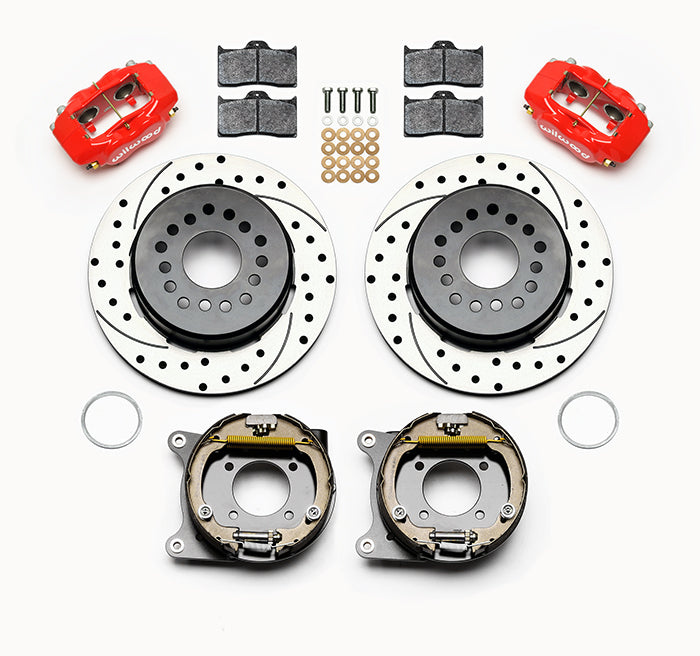 Wilwood - 10/12 Bolt - 2.75 - 2.81 Offset -  Forged Dynalite Rear Parking Brake Kit - 12.19 Inch - Staggered Caliper Mounting
