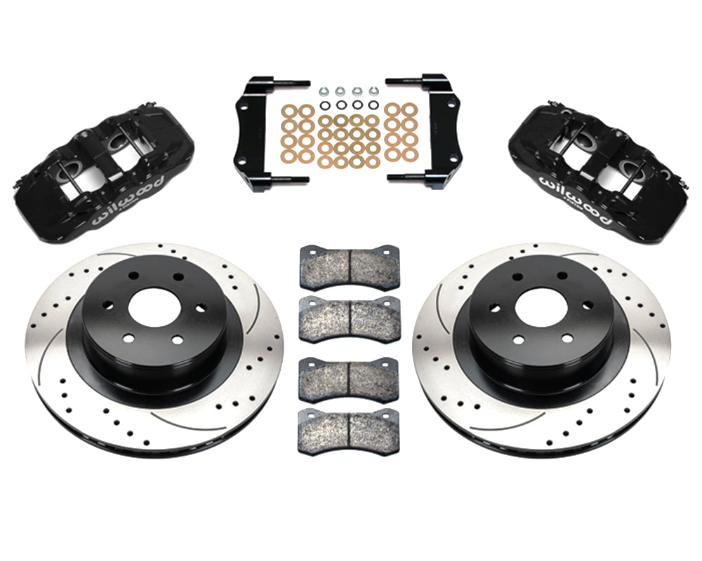 Wilwood - Kit de frenos traseros grandes AERO4 para Chevy/GMC Silverado 1500 1999-2018 - Rotores de 14,25 pulgadas