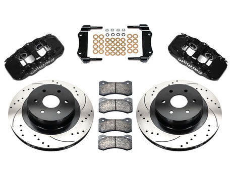 Wilwood - Kit de frenos traseros grandes AERO4 para Chevy/GMC Silverado 1500 1999-2018 - Rotores de 14,25 pulgadas