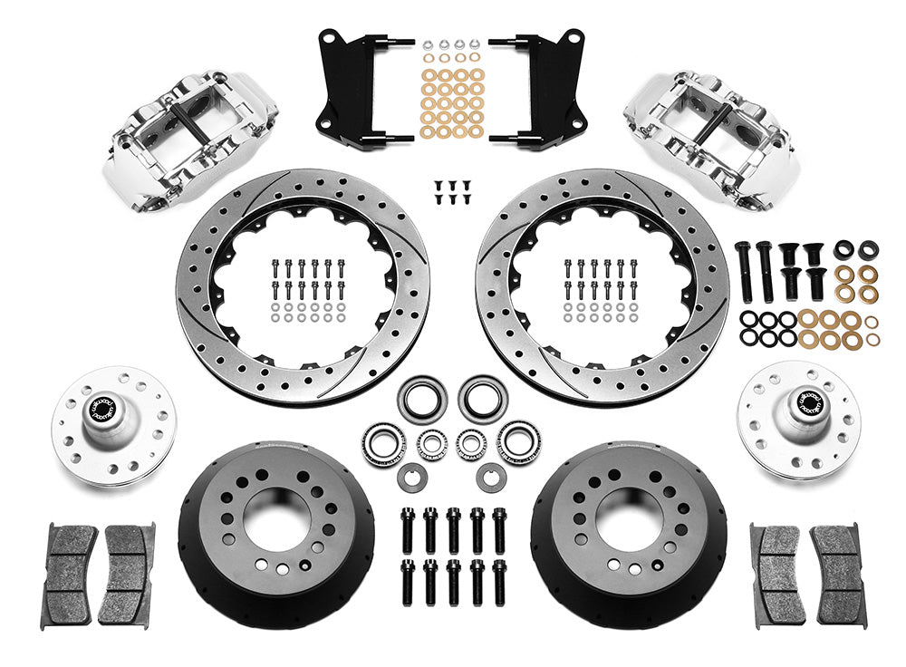 Wilwood - 64–72 GM A-Body | 67–69 GM F-Body | 64–82 Corvette | With Ridetech Spindles - Forged Narrow Superlite 6R Big Brake Front Brake Kit (Hub) - 12.88 Inch