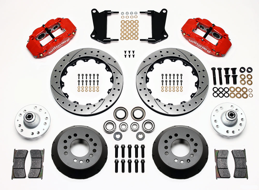 Wilwood - 64–72 GM A-Body | 67–69 GM F-Body | 64–82 Corvette | With Ridetech Spindles - Forged Narrow Superlite 6R Big Brake Front Brake Kit (Hub) - 12.88 Inch