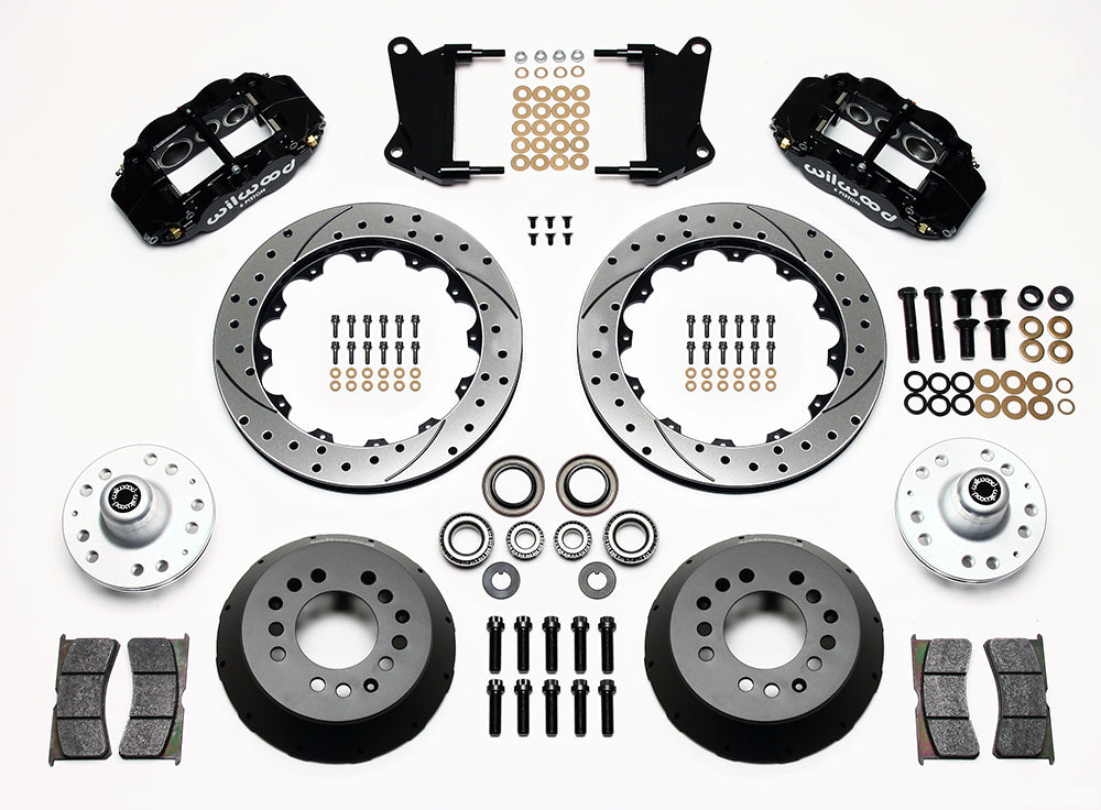 Wilwood - 64–72 GM A-Body | 67–69 GM F-Body | 64–82 Corvette | With Ridetech Spindles - Forged Narrow Superlite 6R Big Brake Front Brake Kit (Hub) - 12.88 Inch