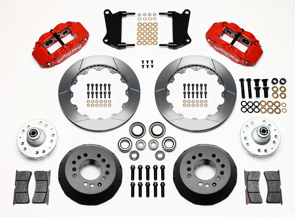 Wilwood - 64–72 GM A-Body | 67–69 GM F-Body | 64–82 Corvette | With Ridetech Spindles - Forged Narrow Superlite 6R Big Brake Front Brake Kit (Hub) - 12.88 Inch
