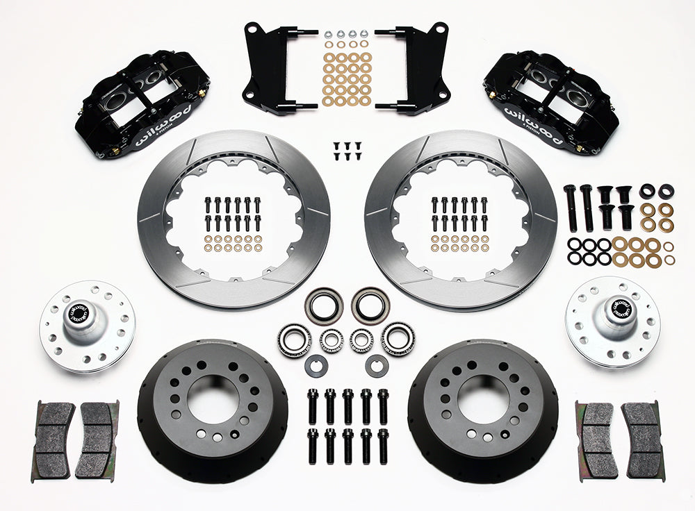 Wilwood - 64–72 GM A-Body | 67–69 GM F-Body | 64–82 Corvette | With Ridetech Spindles - Forged Narrow Superlite 6R Big Brake Front Brake Kit (Hub) - 12.88 Inch