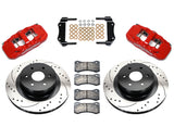Wilwood - Kit de freno trasero grande AERO4 para Chevy/GMC Silverado 1500 2001-2007 (pinza trasera OE de 2 pistones) - Rotores de 14,25 pulgadas