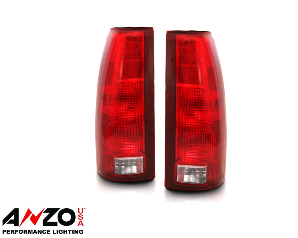 ANZO 1988-1999 Chevy C1500 Taillight Red/Clear Lens w/ Circuit Board (OE Replacement)