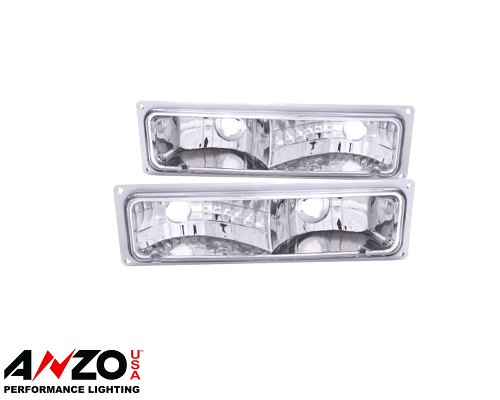 ANZO 1988-1998 Chevrolet C1500 Euro Parking Lights Chrome