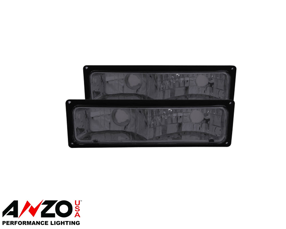 ANZO 1988-1998 Chevrolet C1500 Euro Parking Lights Smoke