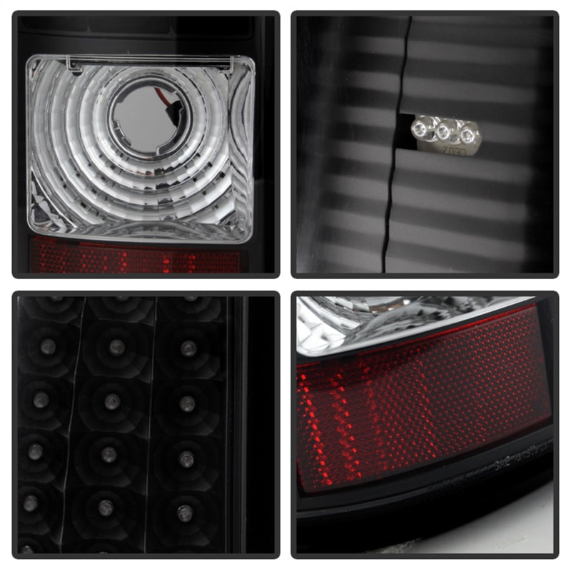 Spyder Xtune Chevy/GMC Silverado/Sierra 1500 03-06 LED Tail Lights Black (Does Not Fit Stepside)