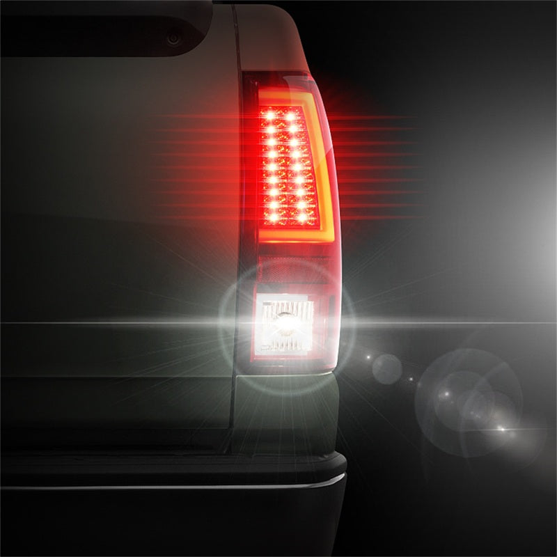 Spyder Chevy/GMC Silverado/Sierra 1500/2500 99-06 Version 2 LED Tail Lights - Red Clear (Does Not Fit Stepside)