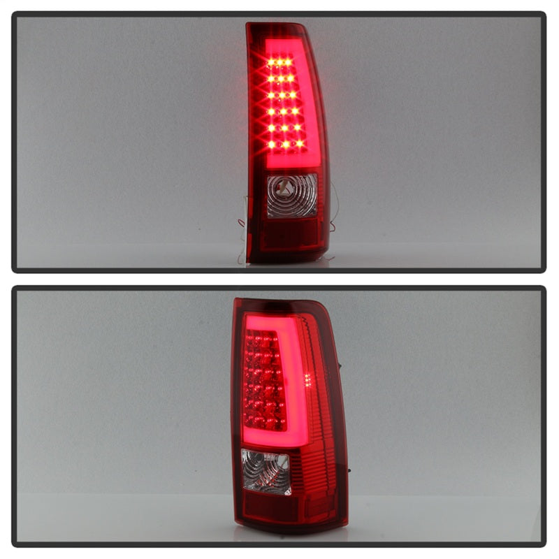 Spyder Xtune 99-02 Chevy Silverado 1500 | 99-06 GMC Sierra 1500 Version 3 LED Tail Lights - Red Clear (Does Not Fit Stepside)