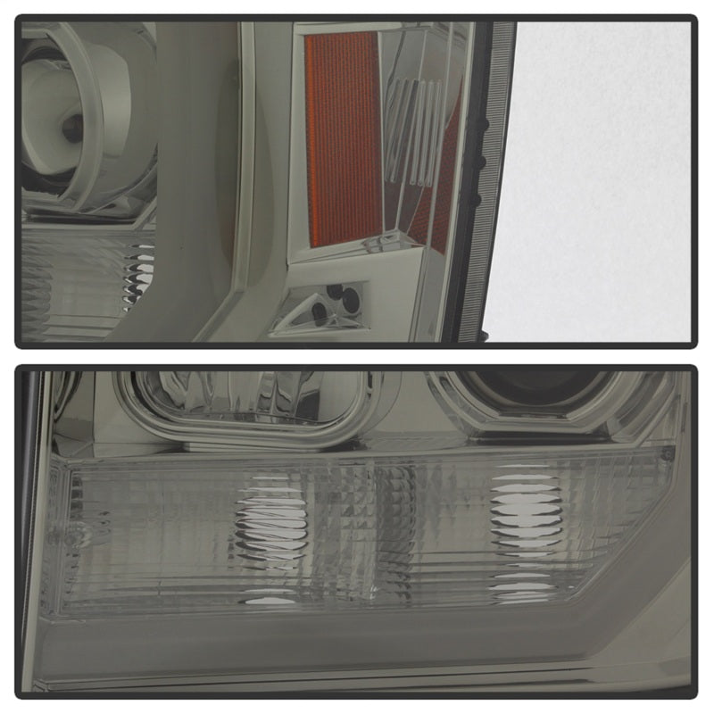 Faros delanteros con proyector LED DRL Spyder 07-13 GMC Sierra 1500 V2 - Ahumado