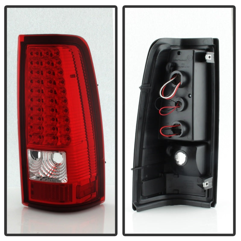 Spyder Xtune Chevy/GMC Silverado/Sierra 1500 03-06 LED Tail Lights Red Clear (Does Not Fit Stepside)