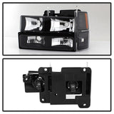 Spyder Xtune 88-98 Chevy/GMC C/K Series 1500/2500 Headlights w/ Corner & Parking Lights - Black