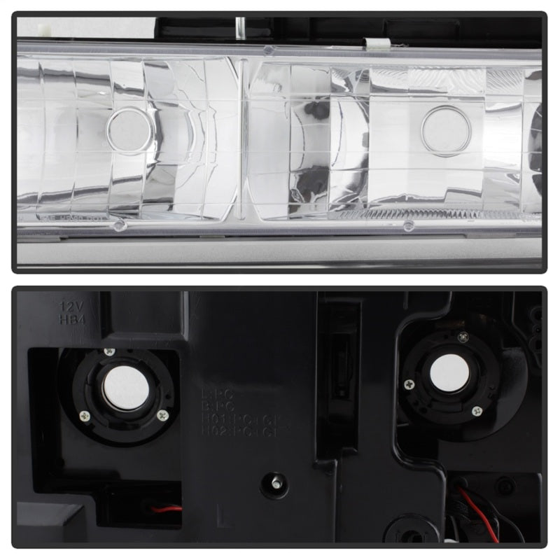 Faros delanteros Spyder Xtune 94-98 Chevy/GMC C/K Series 1500/2500 con luces de estacionamiento LED - Cromados
