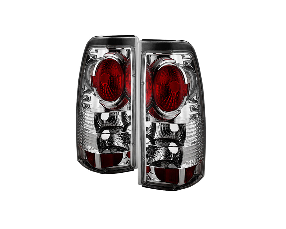 Luces traseras estilo europeo para Chevy Silverado 1500 Spyder 99-02 | GMC Sierra 1500 99-06 - Cromadas (no se adaptan a los laterales)