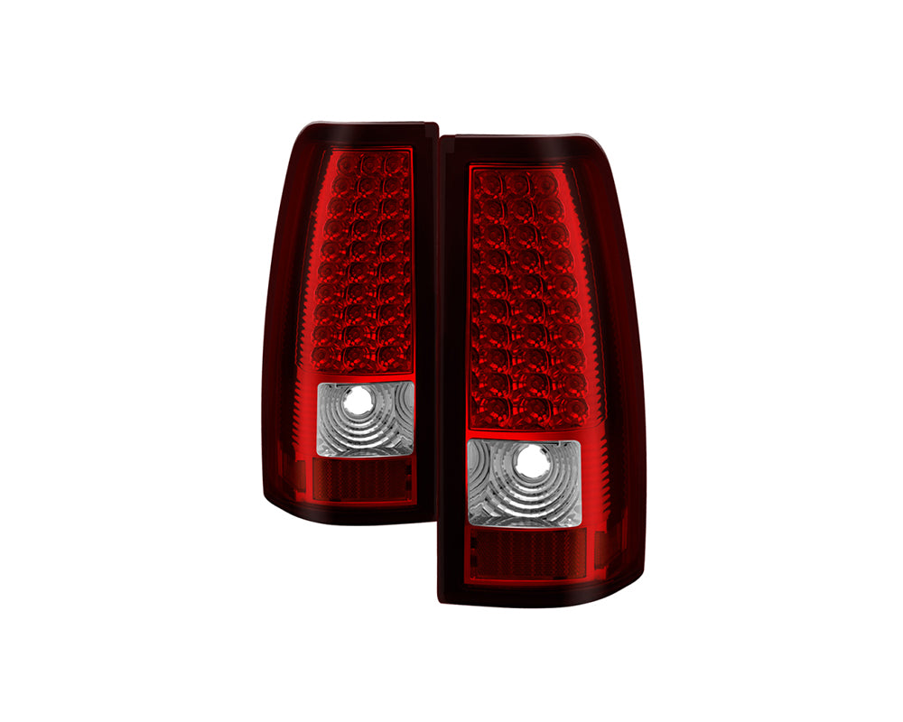 Spyder Xtune 99-02 Chevy Silverado 1500 | 99-06 GMC Sierra 1500 LED Tail Lights - Red Clear (Does Not Fit Stepside)