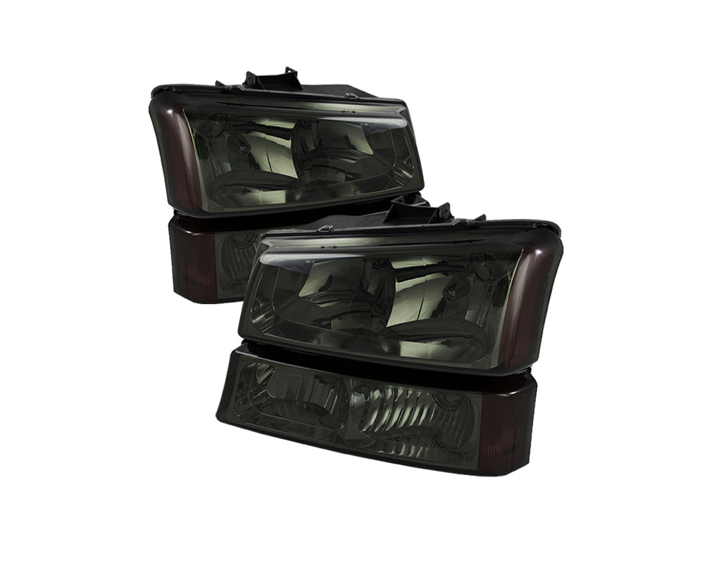 Spyder Xtune Chevy/GMC Silverado/Sierra 1500 03-06 Crystal Headlights w/ Amber Lights Smoke