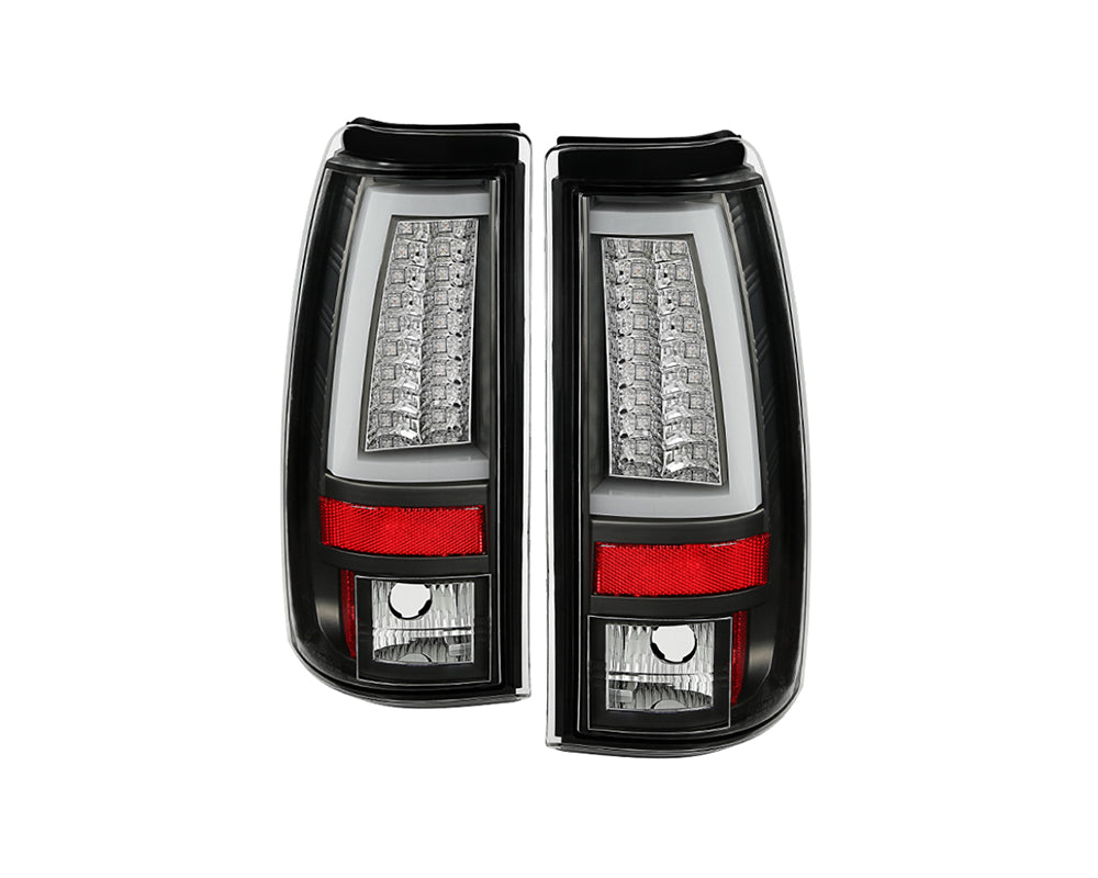 Luces traseras LED Spyder 99-02 Chevy Silverado 1500 | 99-06 GMC Sierra 1500 versión 2 - Negras (no se adaptan a los laterales)