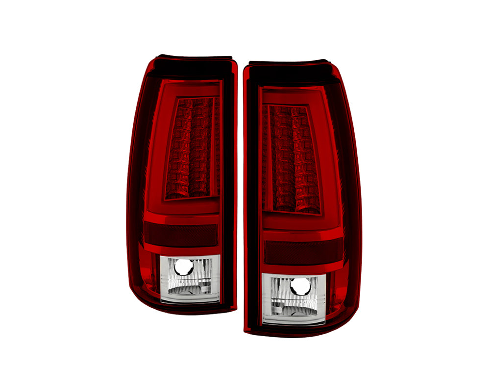 Spyder Chevy/GMC Silverado/Sierra 1500/2500 99-06 Version 2 LED Tail Lights - Red Clear (Does Not Fit Stepside)