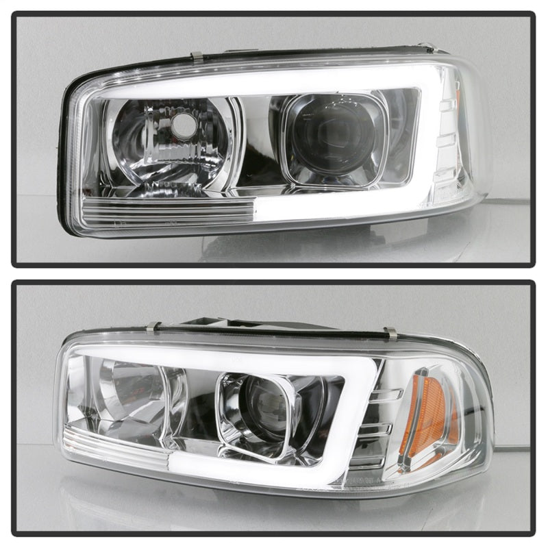 Spyder 99-06 GMC Sierra 1500/2500/3500 V2 Projector Headlights - DRL - Chrome