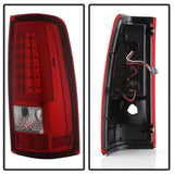 Luces traseras LED Spyder Xtune 99-02 Chevy Silverado 1500 | 99-06 GMC Sierra 1500 versión 3 - Rojo transparente (no se adapta a los laterales)