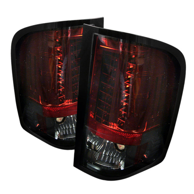 Spyder 07-13 Chevy Silverado Version 3 Light Bar LED Tail Light - Red Smoke