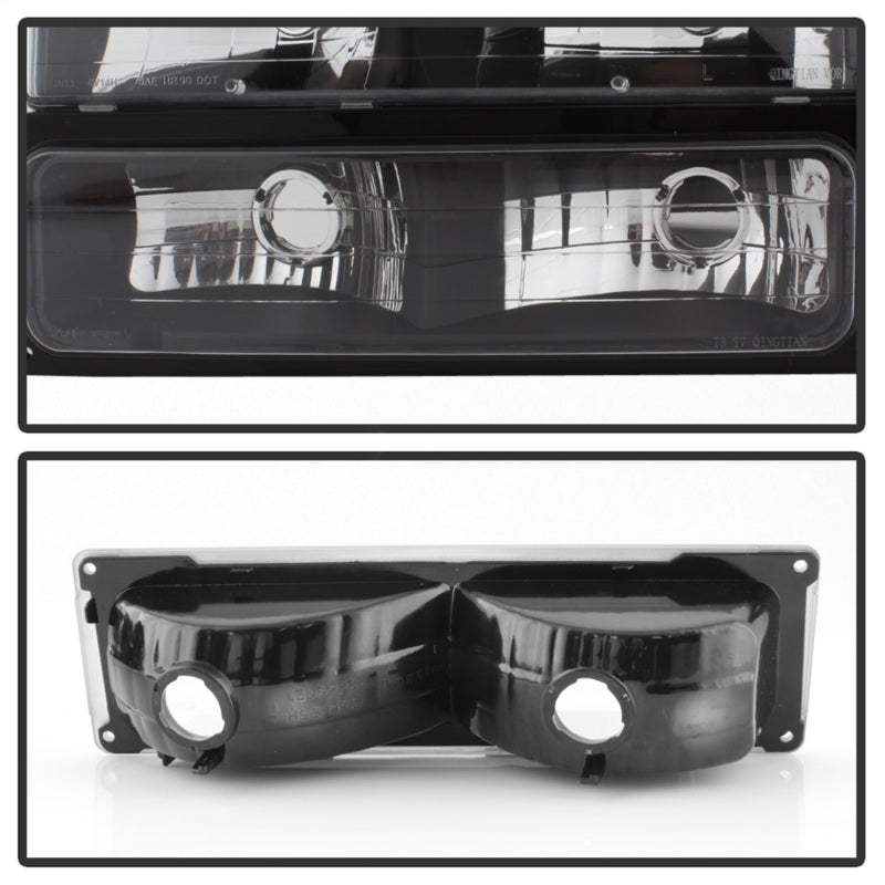 Spyder Xtune 88-98 Chevy/GMC C/K Series 1500/2500 Headlights w/ Corner & Parking Lights - Black