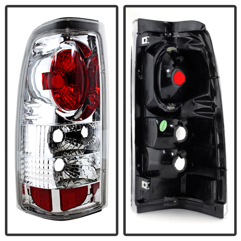 Spyder 99-02 Chevy Silverado 1500 | 99-06 GMC Sierra 1500 Euro Style Tail Lights - Chrome (Does Not Fit Stepside)