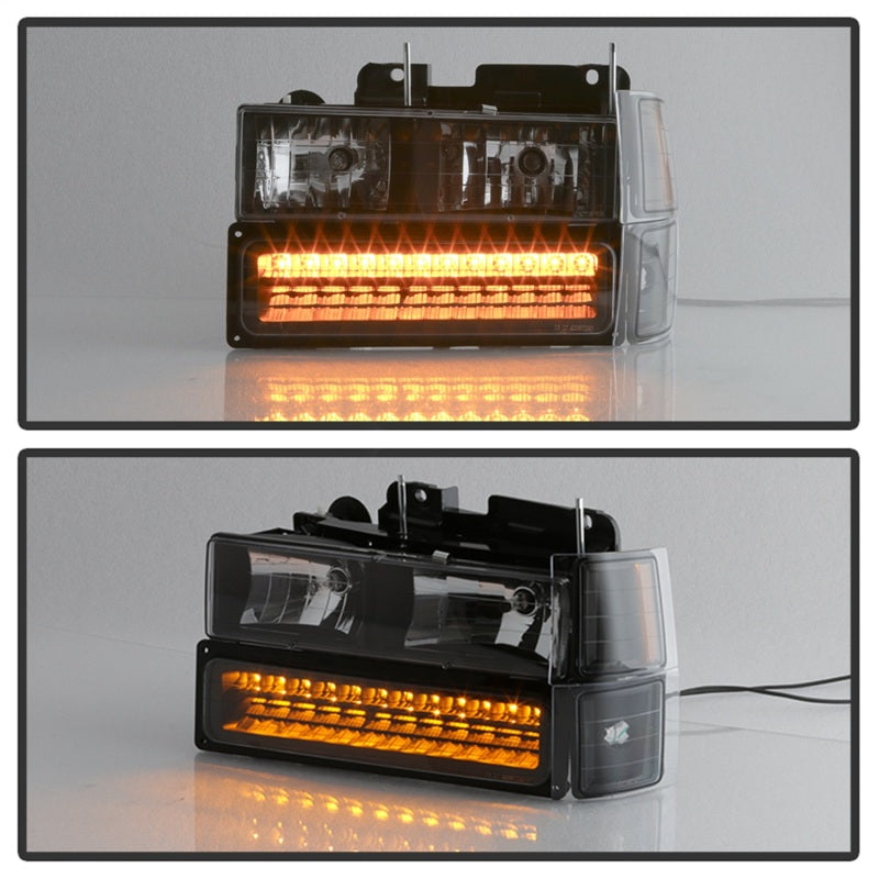 Spyder Xtune 88-98 Chevy/GMC C/K Series 1500/2500 Headlights w/ LED Parking Lights - Black